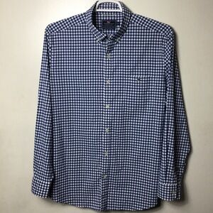Vineyard Vines Performance Blue and White Gingham Check Classic Fit Tucker Shirt